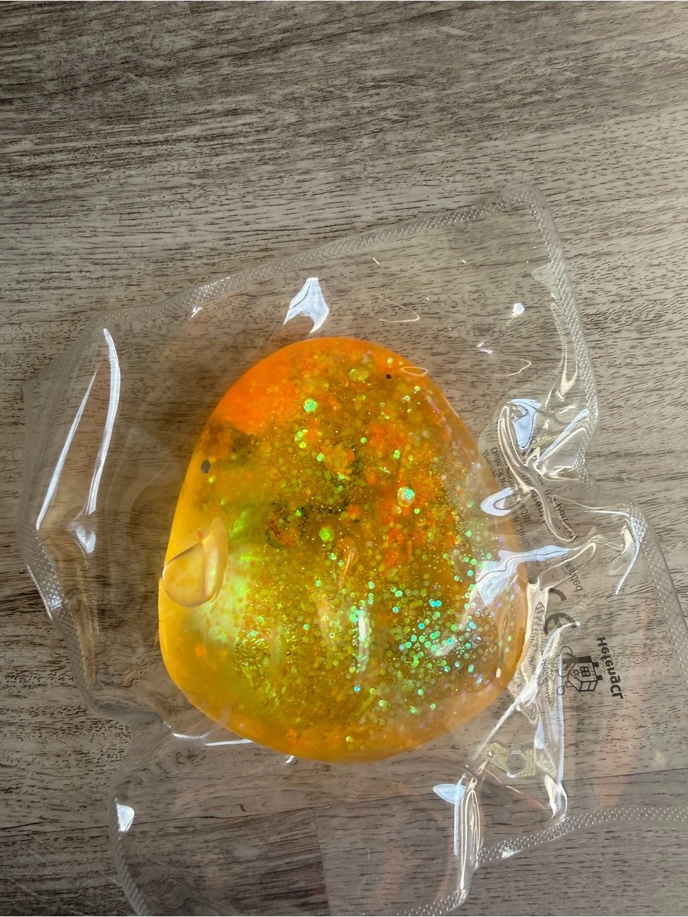 Glitter Orange Halloween Ghost Squeeze Toy - Cute Party Favor